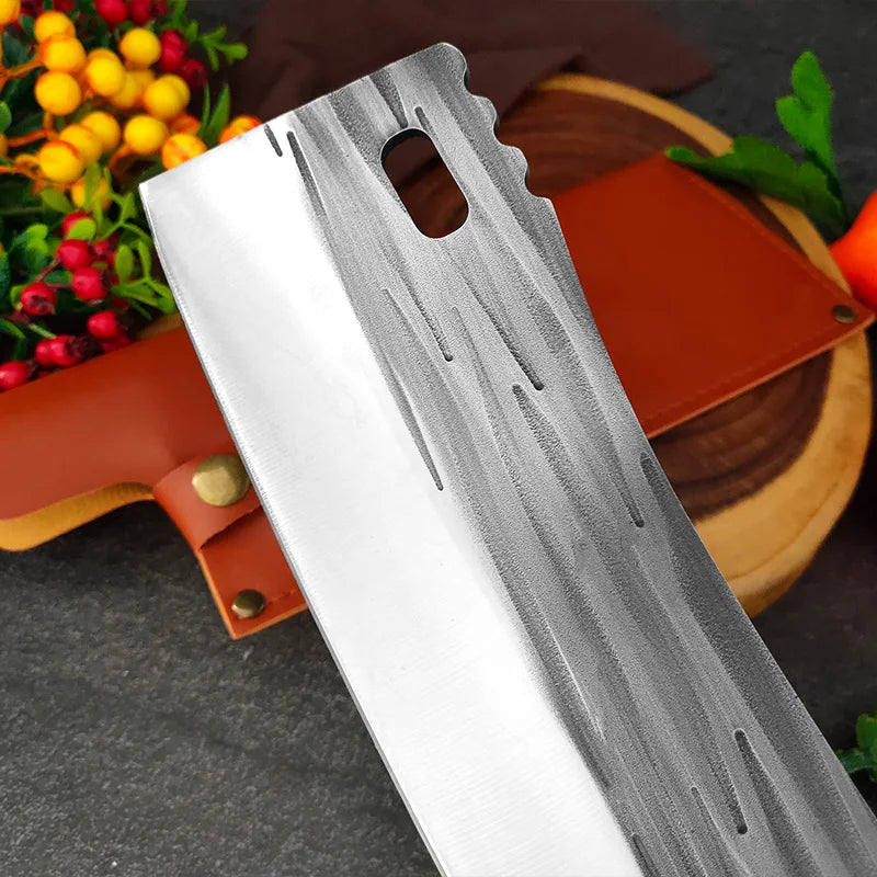 Cutelo Artesanal Garlic Bufaluz - Forjado à Mão + Bainha