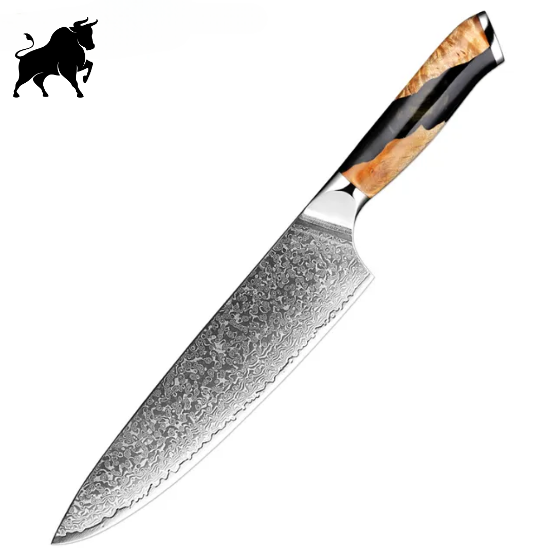 Faca Robus Bufaluz 8" Aço Damasco