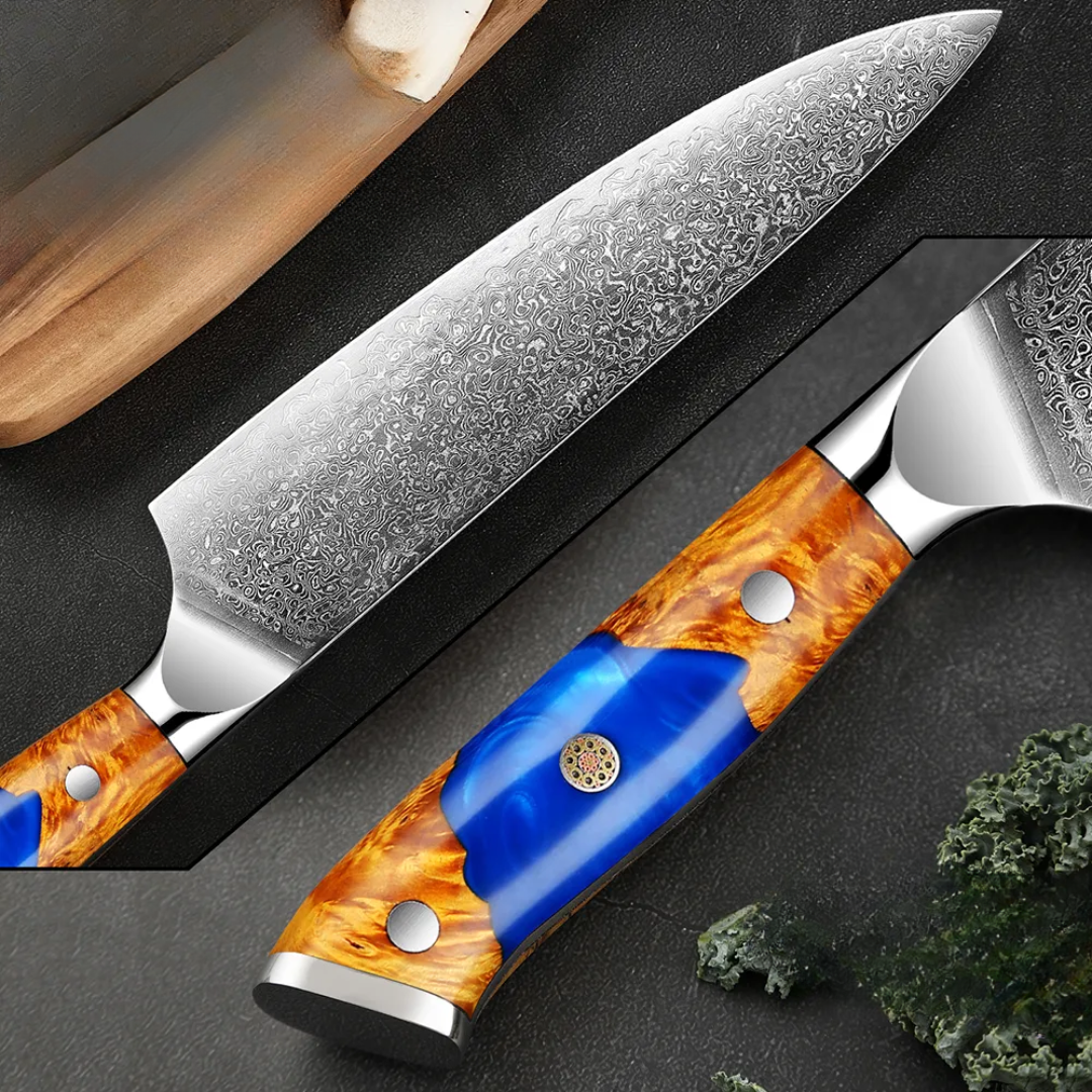 Faca Deluxe Bufaluz 8 Aço Damasco