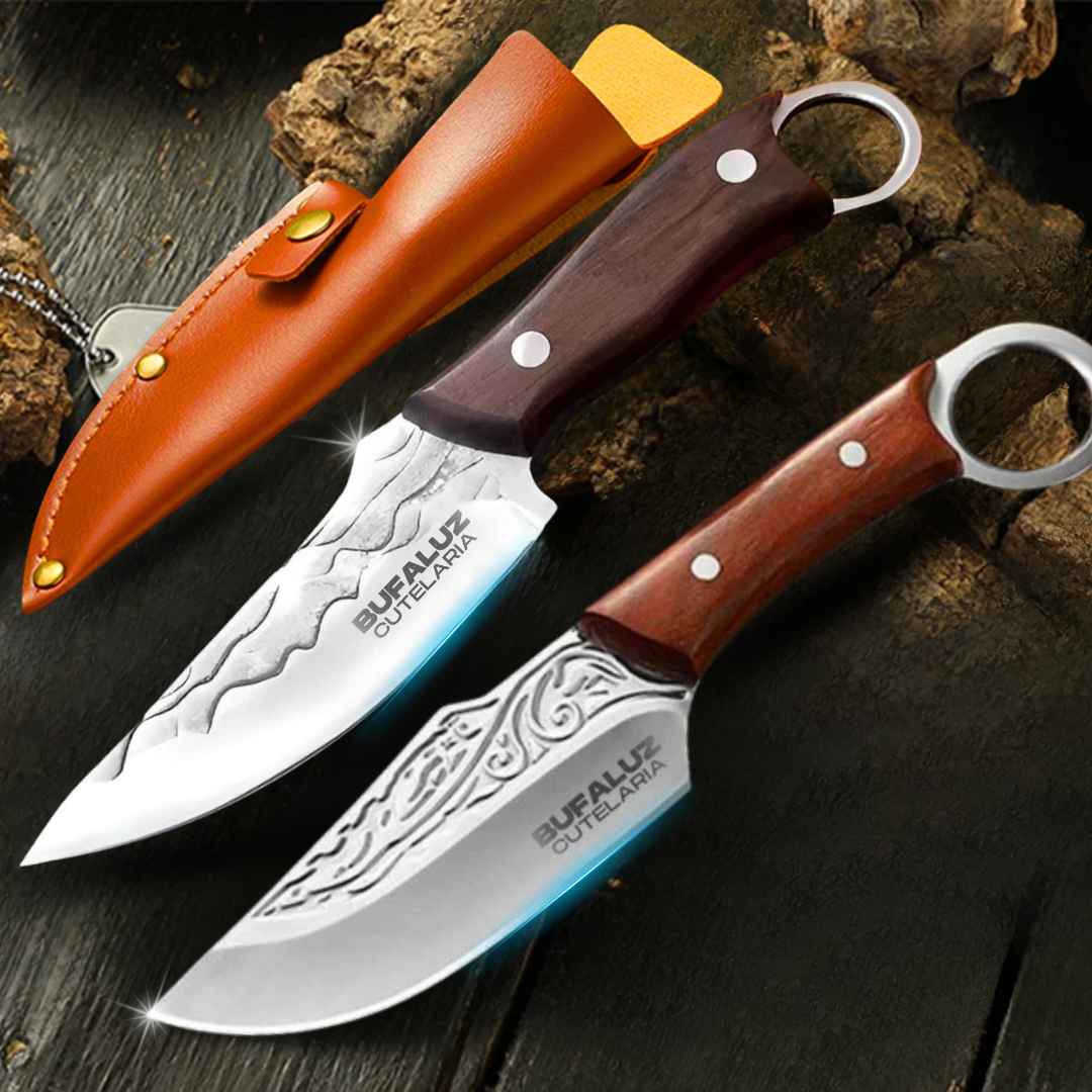 Combo 2 Facas Artesanais Sharp Bufaluz - Compre 1 e Leve 2 [Forjadas a Mão]