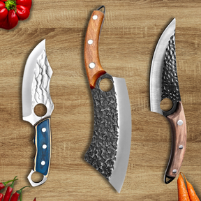 Combo 3 Facas Profissionais Bufaluz - Compre 1 e Leve 3 [Forjadas a Mão]