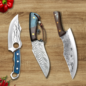Combo 3 Facas Artesanais  Bufaluz- Forjadas a Mão + 3 Bainhas