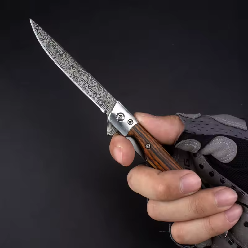 Combo 2 Canivetes Artesanais Acabamento Aço Damasco Bufaluz - Forjada a Mão [COMPRE 1 LEVE 2]
