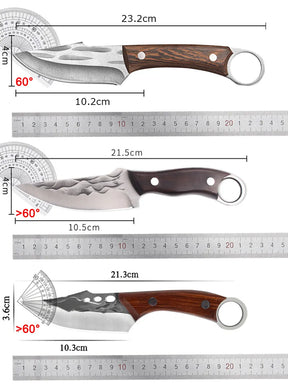[OFERTA LIMITADA] Combo 4 Facas Artesanais Forjadas a Mão Bufaluz - Compre 2 Leve 4 + Bainhas Grátis