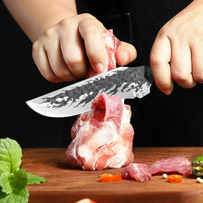 Faca Artesanal Bone Bufaluz - Forjada à Mão + Bainha