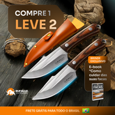 Combo 2 Facas Artesanais Cactus Bufaluz Forjadas a Mão - Compre 1 Leve 2 + Bainha de Couro Grátis