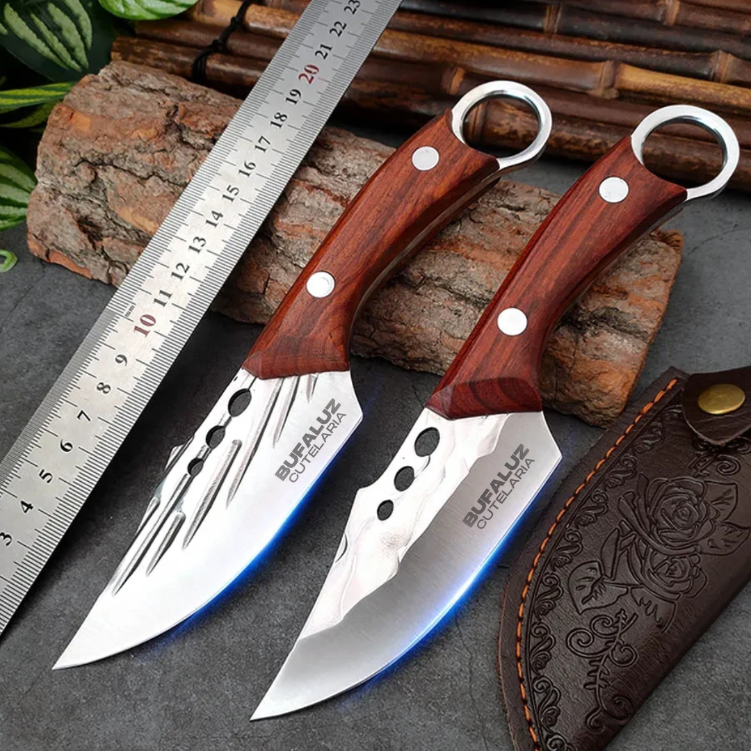 Combo 2 Facas Artesanais ProSharp Bufaluz - Forjado a Mão [Compre 1 Leve 2]