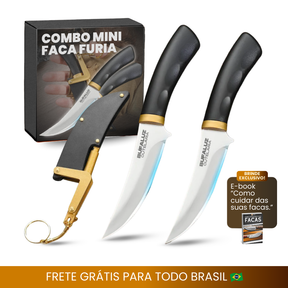 [OFERTA LIMITADA] Combo Mini Faca Furia Ultra Afiada - Compre 1 Leve 2 + Bainha Grátis